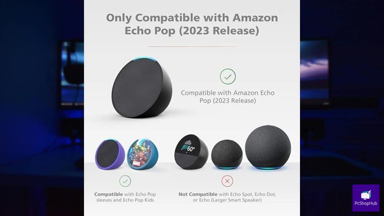 Mission 2 in 1 Light and Charging Stand for Echo Pop