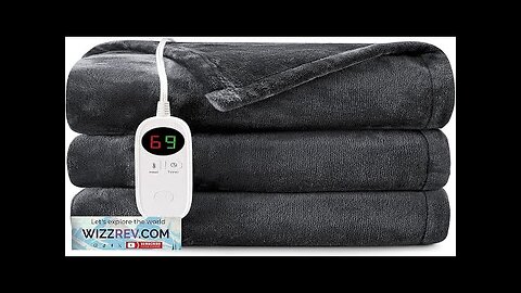 HYLEORY Heated Electric Blanket Throw 50" x 60" Soft Warm Flannel Review