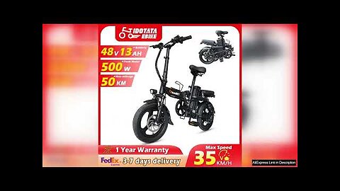 400W Ebike 35km/h 48V 30AH Removable Battery Electric Bike Multi-Shock Absorption City Review