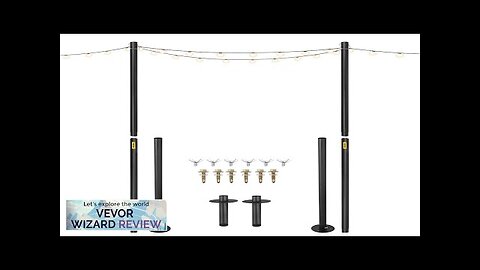 VEVOR String Light Poles 2 Pack 10.6 FT Outdoor Powder Coated Steel Review