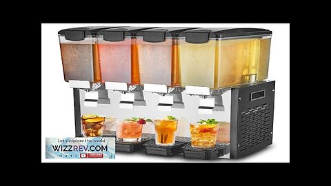 VEVOR Commercial Beverage Dispenser 10L x 4 Tanks Cold Juice Ice Drink Review