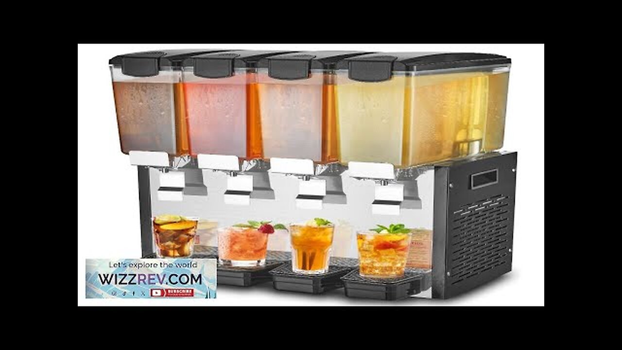 VEVOR Commercial Beverage Dispenser 10L x 4 Tanks Cold Juice Ice Drink Review