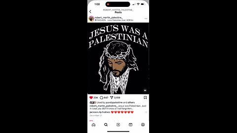 JESUS WAS A PALESTINIAN. Original content by @robert_martin_palestine_ Instagram. 12-28-24