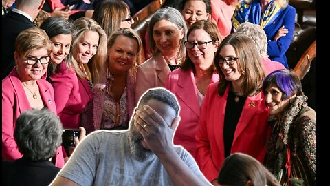 Democrat Women Wear Pink to Protest Trump at Address.