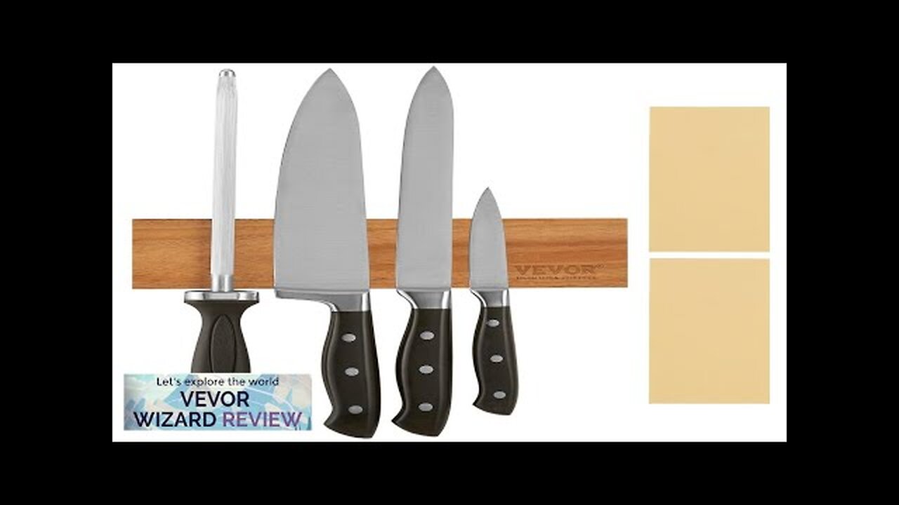 VEVOR Magnetic Knife Holder with Enhanced Strong Magnet 10" No Drilling Knife Review