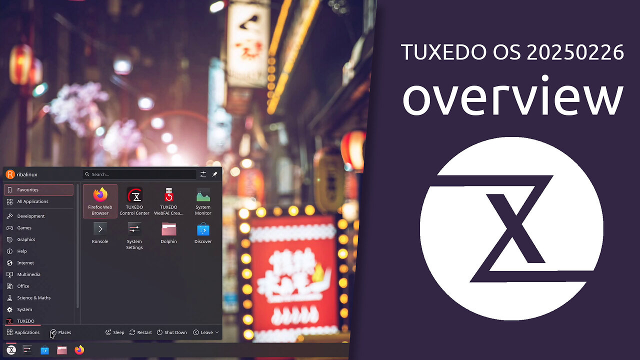 TUXEDO OS 20250226 overview | Surf, mail, work or play? Go for it!