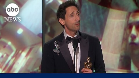 Oscars 2025: Adrien Brody accepts award for best actor in `The brutalist´