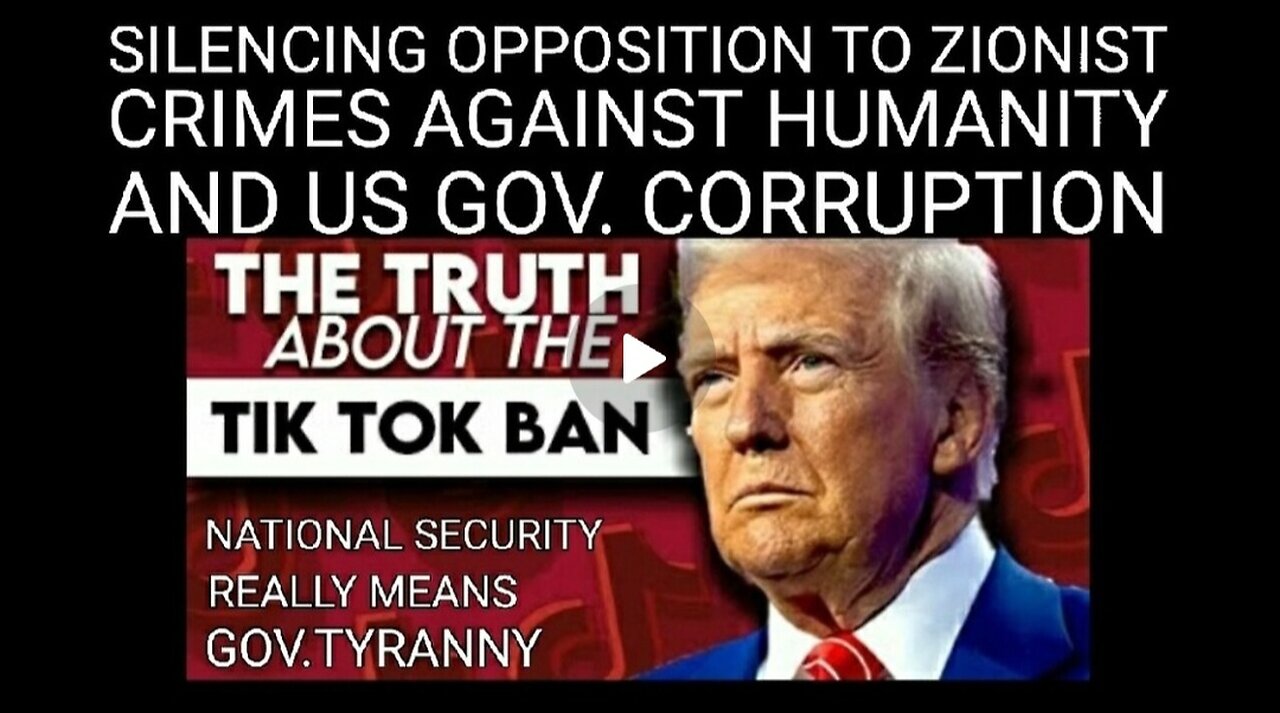 Zionist Fascist Are Killing TikTok Out of Fear of the Truth & Pro Palestine Free Speech