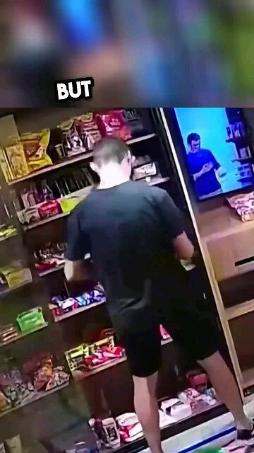 Little girl pay in store