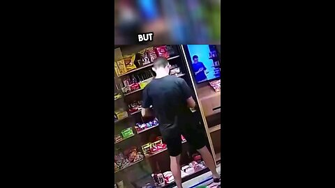 Little girl pay in store
