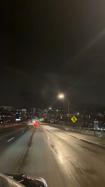 At night in Portland, OR, USA