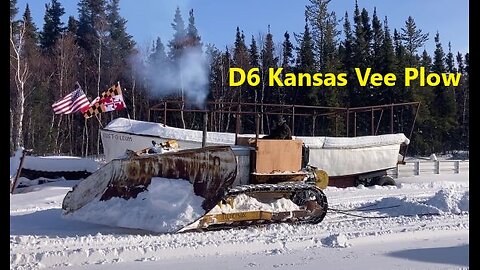 D6 Vee Plow Dozer Bismark out Grading the Roads Feb 08 2025