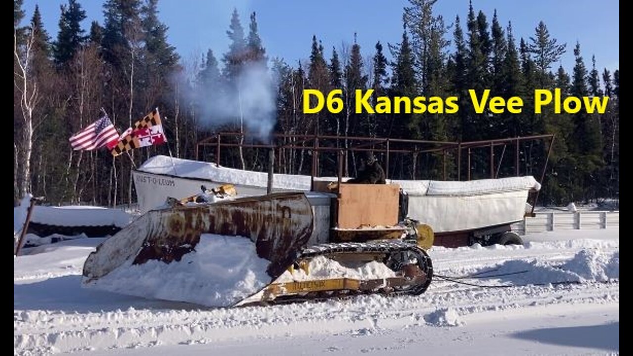 D6 Vee Plow Dozer Bismark out Grading the Roads Feb 08 2025