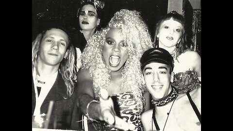 Vintage Flyer and Pictures of RuPaul and Club Kids from Aquilon In the Flats of Cleveland Ohio