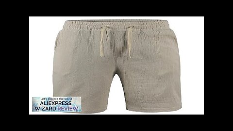 KB 2022 New Men's Cotton Linen Shorts Pants Male Summer Breathable Solid Review