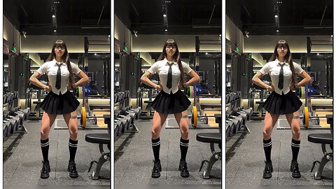 When School Girl Also Hits The Gym🥵🔥
