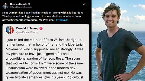 Trump pardons Silk Road founder Ross Ulbricht! 🤩🙏📜🔓✊