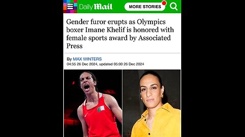 🤮🤮🤮 Imane Khelif is the 3rd best ‘FEMALE’ athlete of the year,