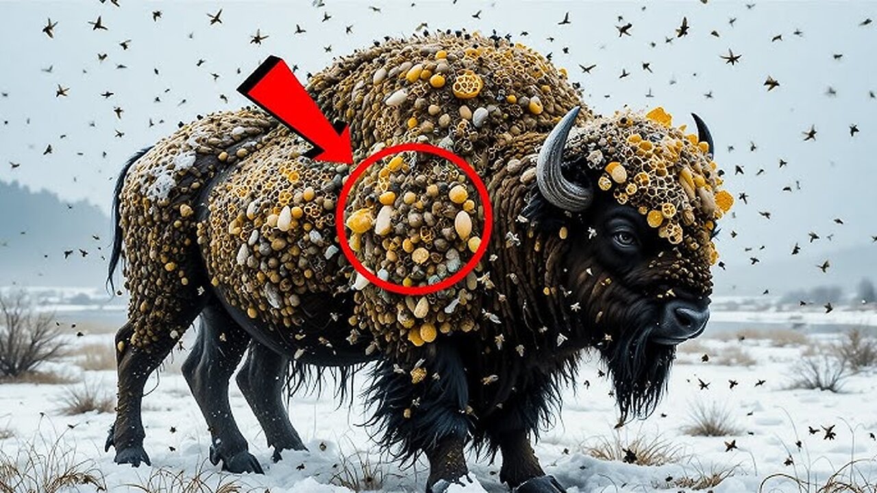 Buffalo Overwhelmed by Millions of Aggressive Honey Bees in Shocking Wildlife Encounter"