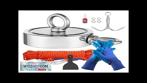 1700 LBS Strong Fishing Magnet Kit Double Sided Pull Force and Rope Review