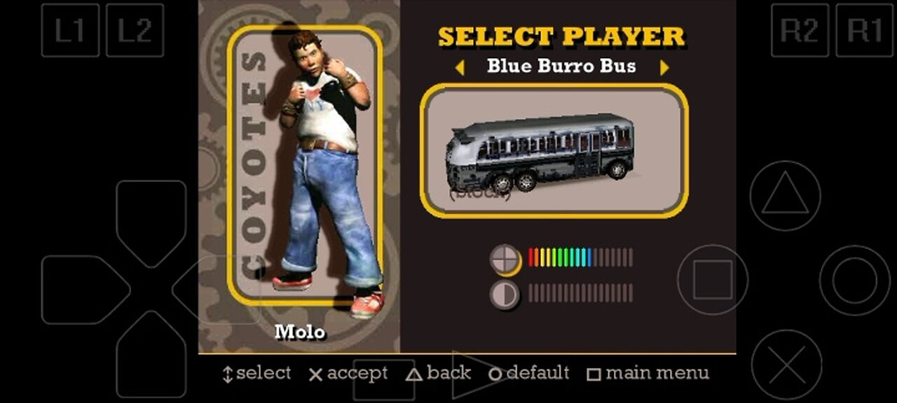 Character Molo "Blue burro bus"