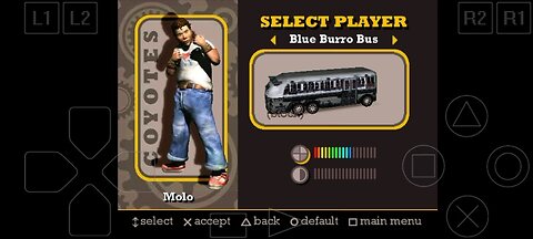 Character Molo "Blue burro bus"