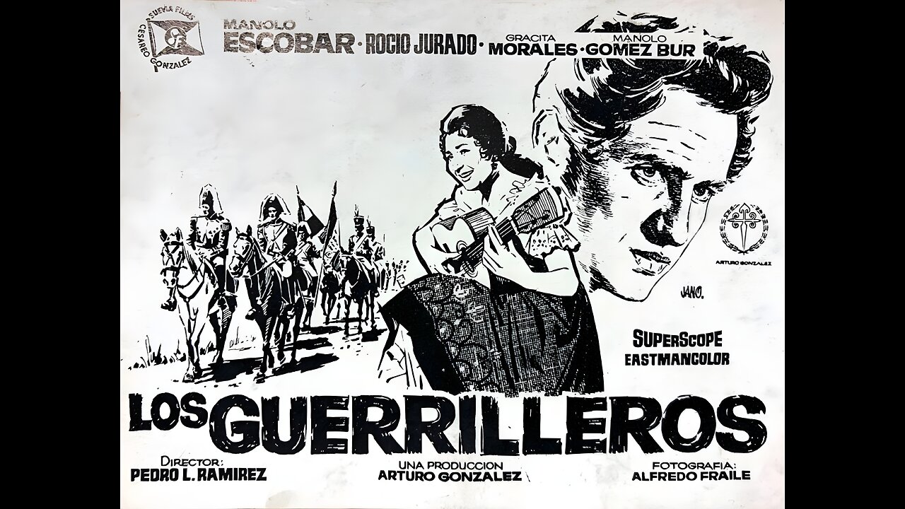 Los guerrilleros (1963) - Manolo Escobar - Rocío Jurado - Musical - Drama de época