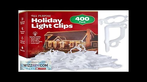 All-Purpose Holiday Light Clips Set of 400 Christmas Light Clips Outdoor Light Review