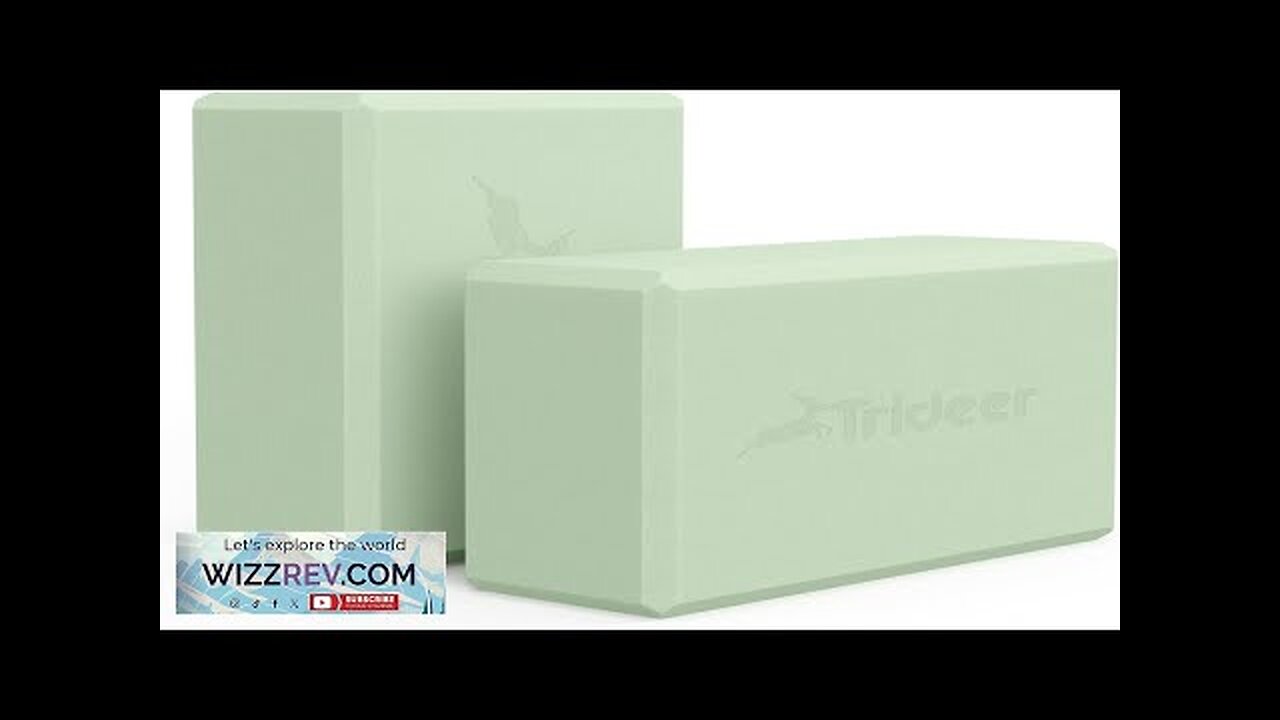 XUEYU Yoga Block 2 Packs With Strap Set, High Density & Lightweight EVA Foam Blocks(9x6x3 Inches), Soft Non-Slip Surface & 6FT Strap For Yoga, General Fitness, Pilates, Stretching And Toing