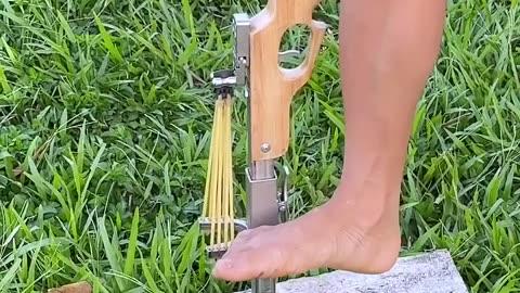 Wooden slingshot creativity