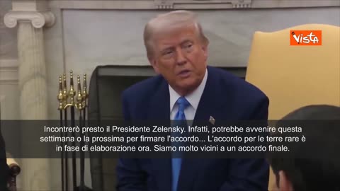 NOTIZIE DAL MONDO Trump; 'Presto vedrò Zelensky,molto vicini ad accordo su terre rare' Infatti, potrebbe avvenire questa settimana o la prossima per firmare l'accordo.Zelensky sarà venerdi 28 febbraio 2025 a Washington