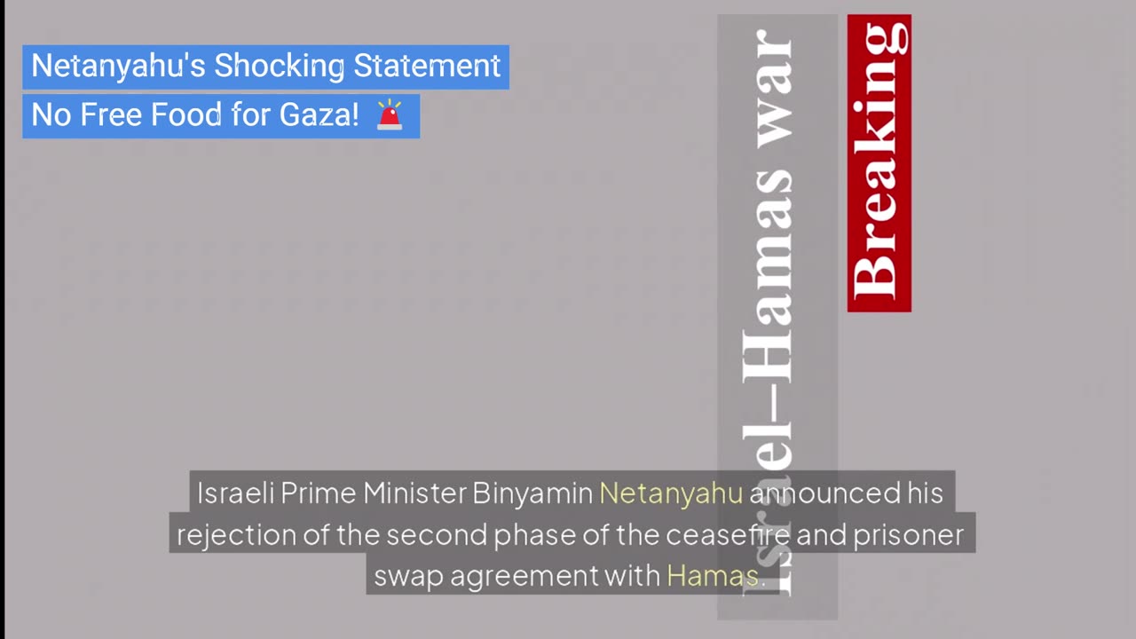 No Free Food for Gaza! 🚨Netanyahu REJECTS Ceasefire! Gaza Aid Blocked – Crisis Deepens!