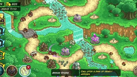 Kingdom Rush Origins waterfalls trail