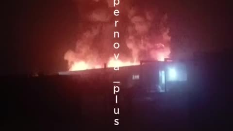 🔥🔥🔥 A plastic factory is on fire in the Kaluga region, Russia.