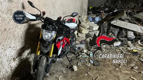 Stolen motorbikes worth 50,000 euros discovered in the ancient undergrounds of Naples