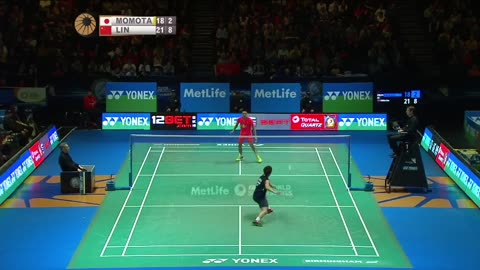 Kento Momota vs Lin Dan ｜ MS QF Match 2 - Yonex All England Open 2015 (low angle)