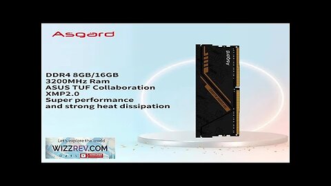 Asgard TUF Co-brand Memoria RAM DDR4 3200Mhz 16GB 8GB 3200MHZ RAM Memory Review