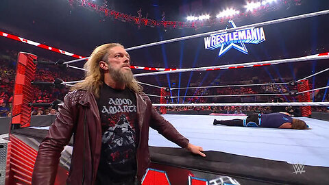 Edge snaps after AJ Styles accepts his WrestleMania challenge on Raw @WWE