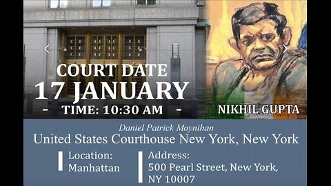 LIVE: SIKH SEPARATIST US CITIZEN MURDER PLOT || ACCUSED NIKHIL GUPTA COURT DATE ON 17 JANUARY IN NY