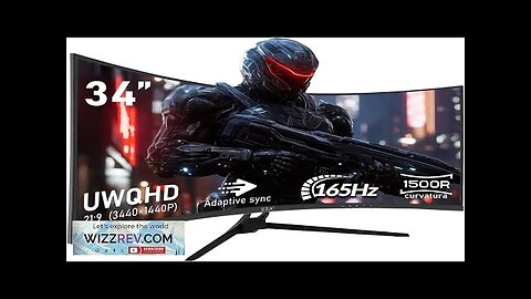 ZZA 34" UltraWide Curved QHD Monitor Immersive Gaming Experience with 165Hz Review