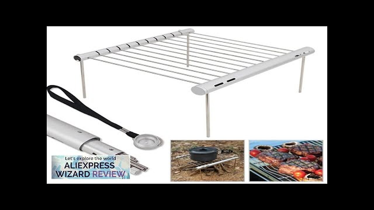 Camping BBQ Stove Rack Outdoor Folding Tube Camping Firewood Stove Review