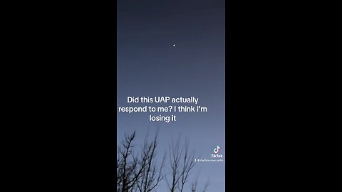 Did This UAP Actually Respond to Me?