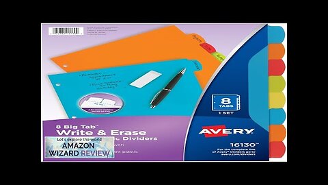 Avery Big Tab Write & Erase Durable Plastic Dividers for 3 Ring Review