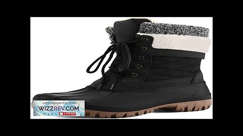 mysoft Women's Winter Snow Boots Waterproof Insulated Mid-Calf Booties Fur-lined Lace Review