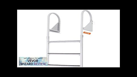 VEVOR Dock Ladder Flip-Up 3 Steps 350 lbs Load Capacity Aluminum Alloy Review