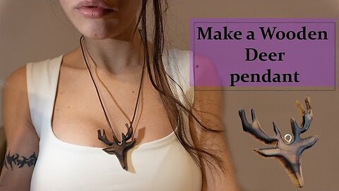 "Handcrafted Walnut Deer Pendant: A Timeless Wooden Jewelry Piece