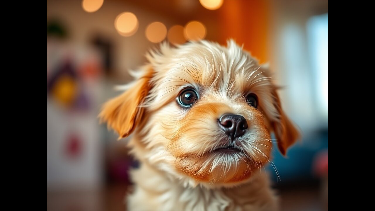 Close-Up View of a Cute Puppy