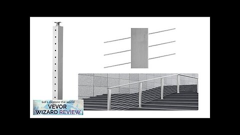 VEVOR Cable Railing Post 42" x 2" x 2" Steel 30° Angled Review