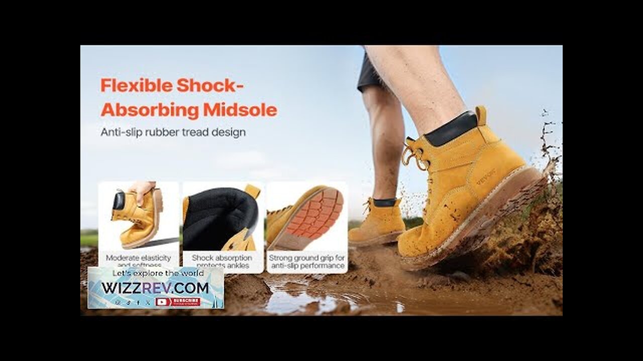 Steel Toe Work Boots US Size 13 Waterproof for Men Slip-Resistant Review