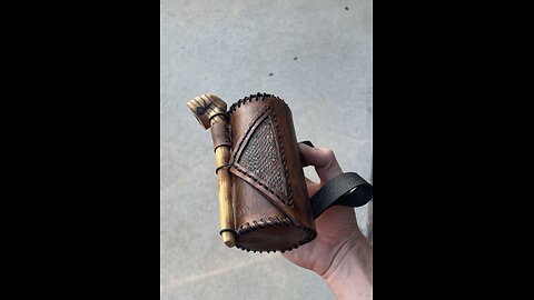 DIY tobacco pipe and leather pouch